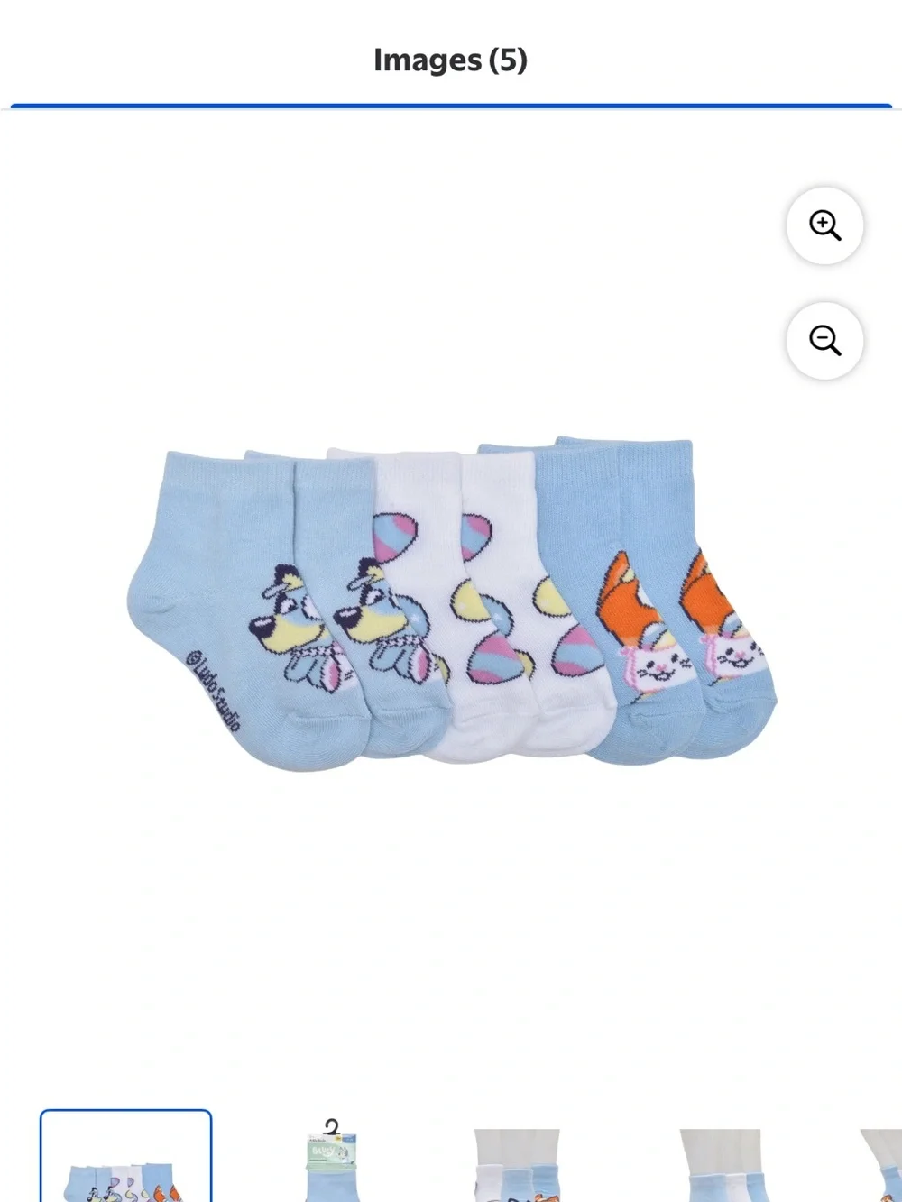 Bluey Bingo Easter Toddler Ankle Socks 3-Pack Size 2T-3T NWT Bunny Easter Egg